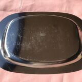 Scandinavian stainless steel tray rectangle rounded edges