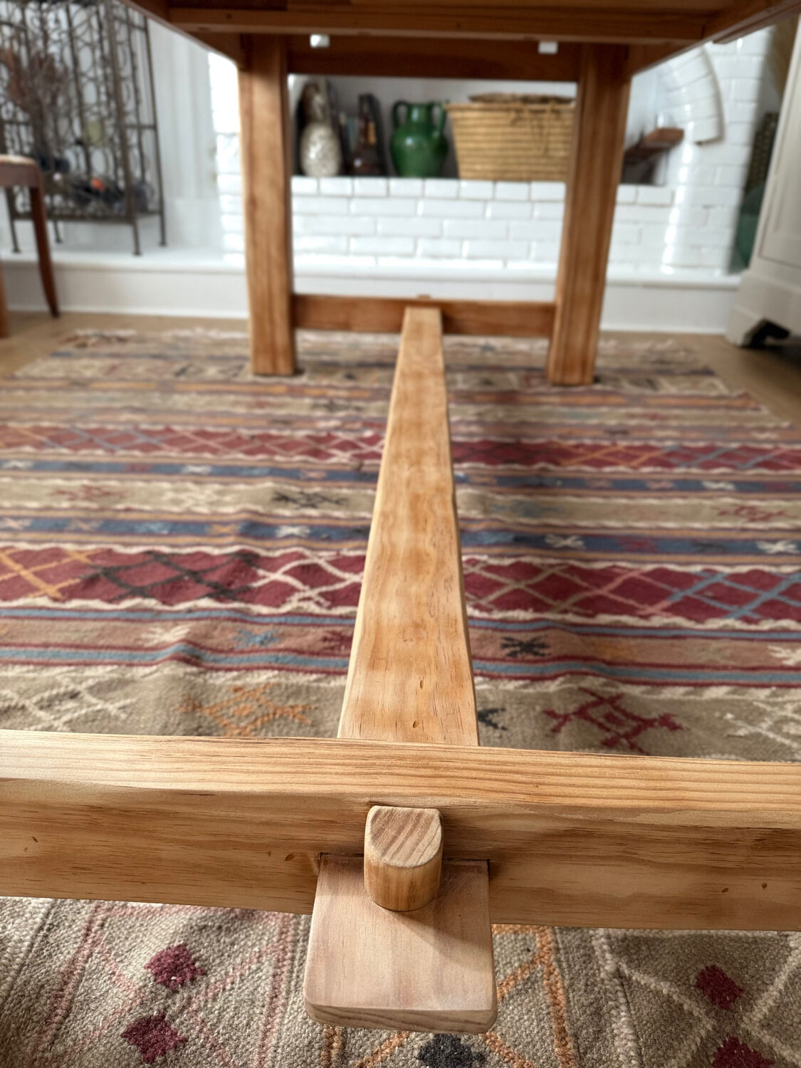 Large farmhouse table in solid ash