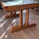 Coffee table in solid oak and mosaic.