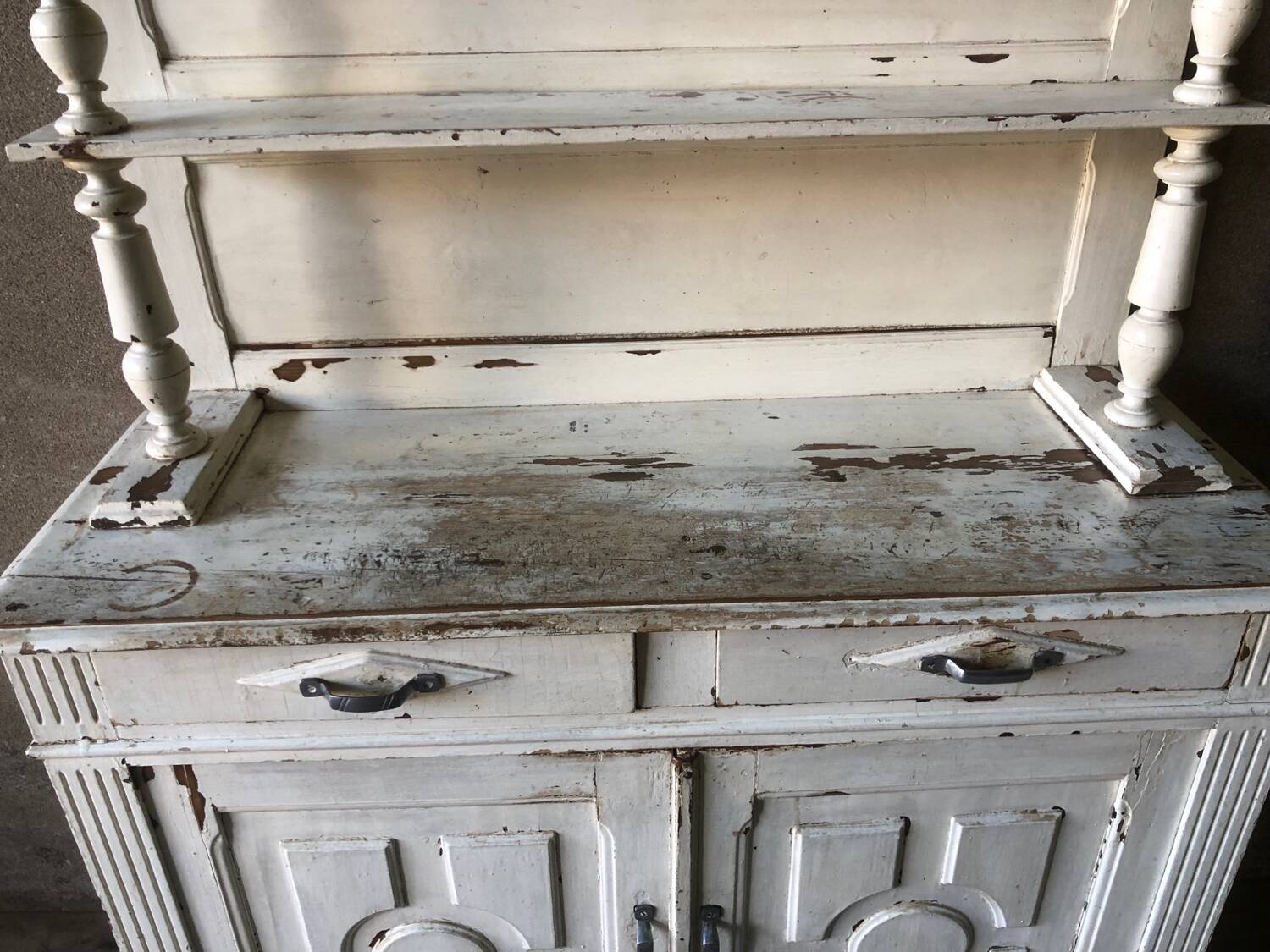 Old patinated dresser buffet