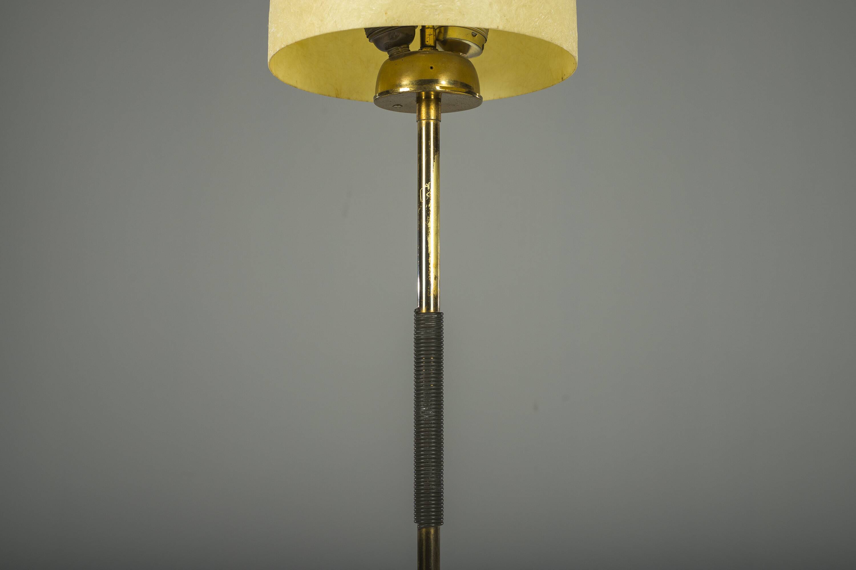 Vintage Floor Filigree Lamp with Fiberglass Shade, Germany, 1950s