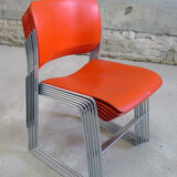 Set of 6 chairs "404″ by David Rowland, 1970