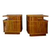 1939s pair of Art Deco bedside tables, Czechoslovakia