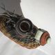 Colorful wicker bottle porcelain cap