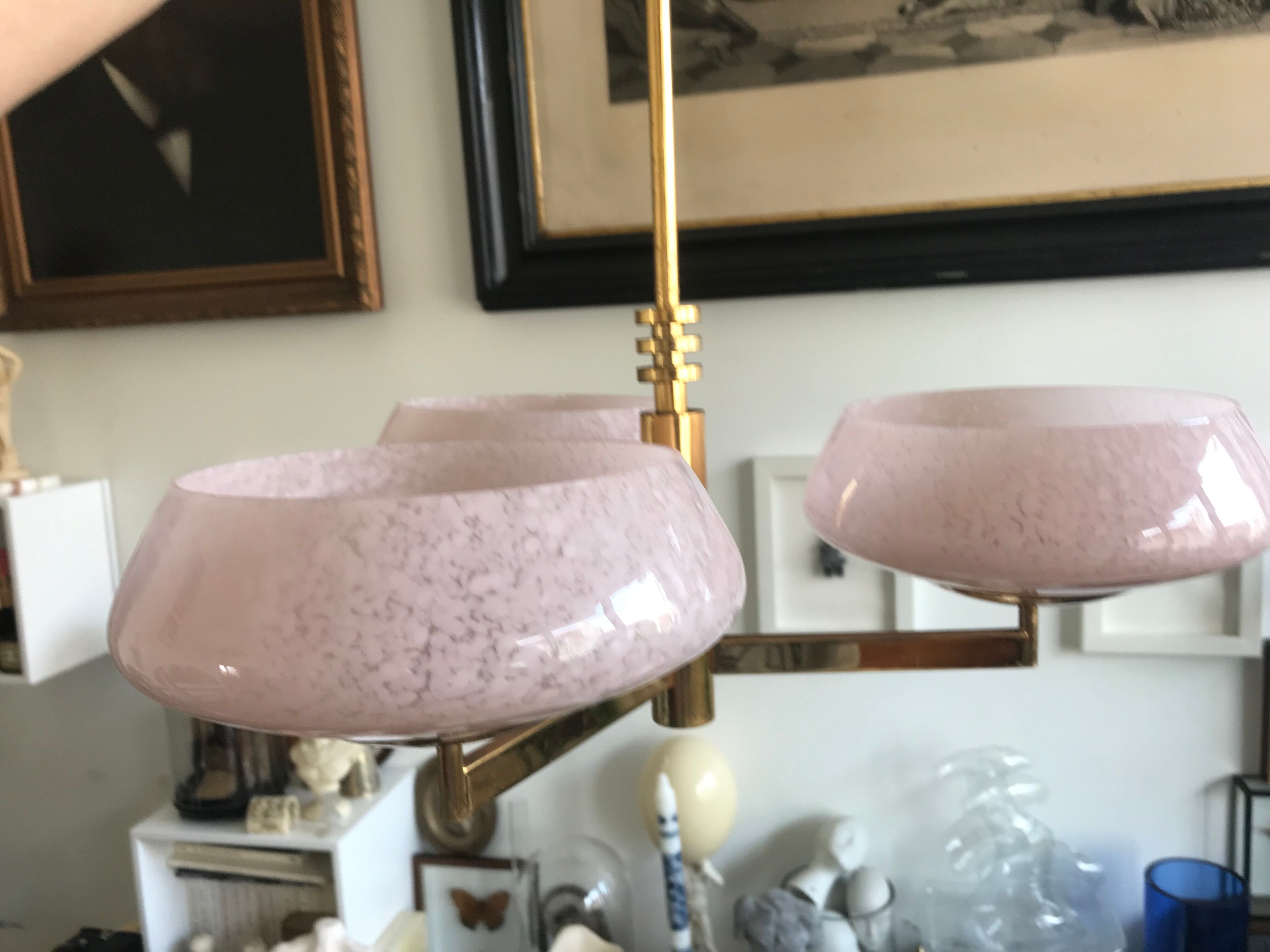 Golden chandelier by Maison Sciolari
