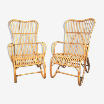 Pair of rattan chairs Rohé Noordwolde