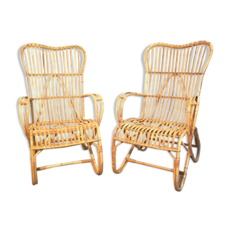 Pair of rattan chairs Rohé Noordwolde