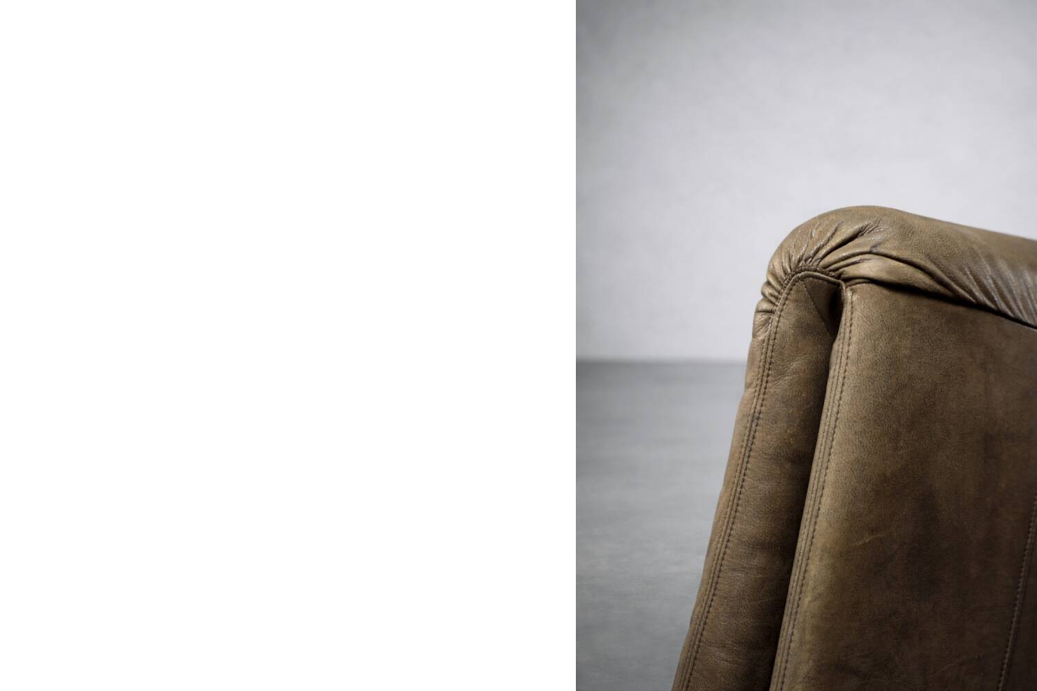 Vintage Mid-Century German Modern Leather Lounge Swivel Chair, 1960s