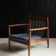 Scandinavian armchair in solid teak by Grete Jalk