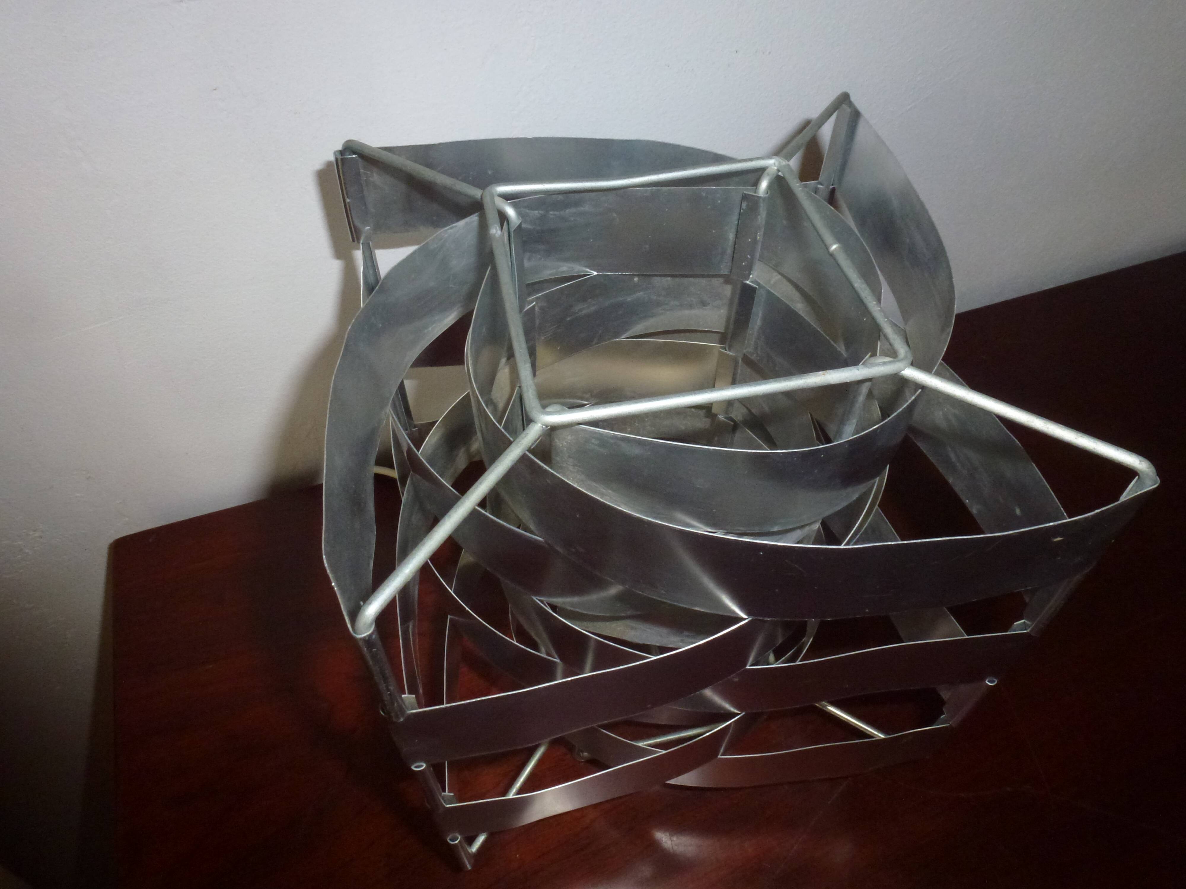 Uranus lamp by Max Sauze, aluminum creation from the 70s