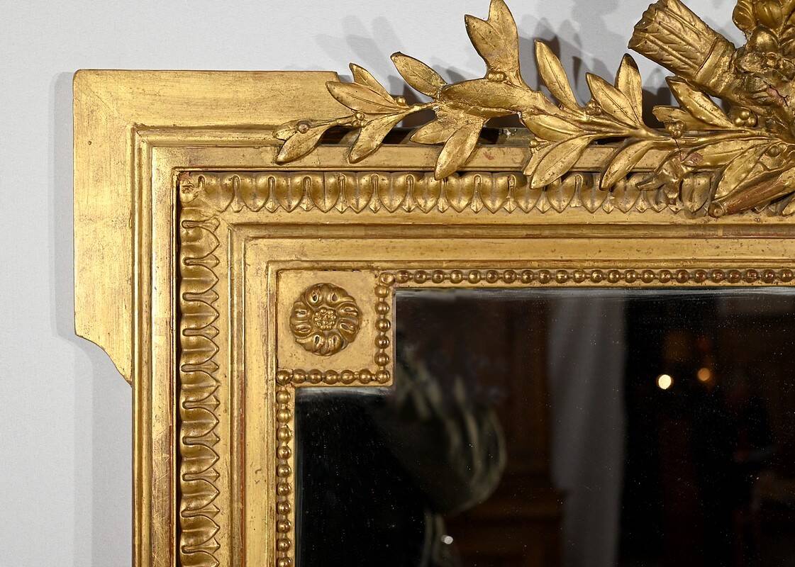 Gilded Wood Mirror, Louis XVI style, Napoleon III period – Mid 19th century