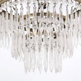 1930s crystal and brass tassel chandelier