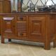 Oak and wrought iron sideboard signed by Charles Dudouyt, 1940s.