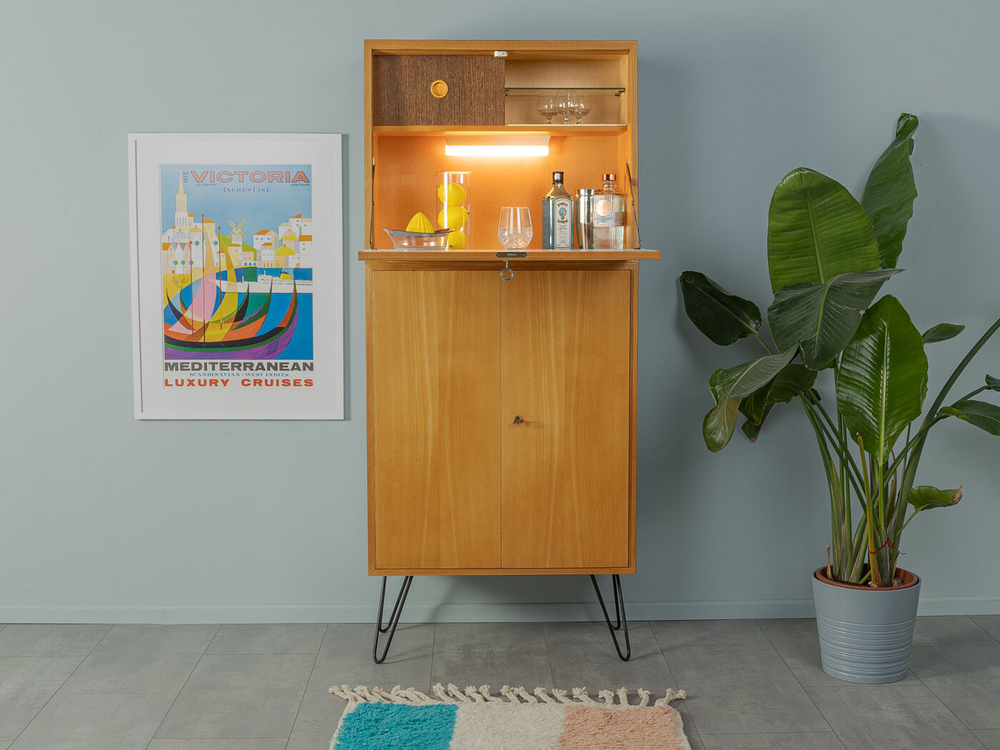 1950s Bar Cabinet, Oldenburger Möbelwerkstätten