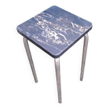 High stool in marbled black formica
