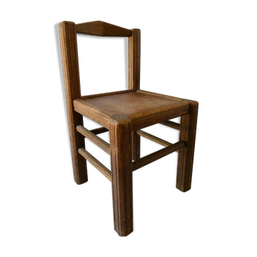 Chaise enfant en bois, années 50