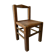 Chaise enfant en bois, années 50
