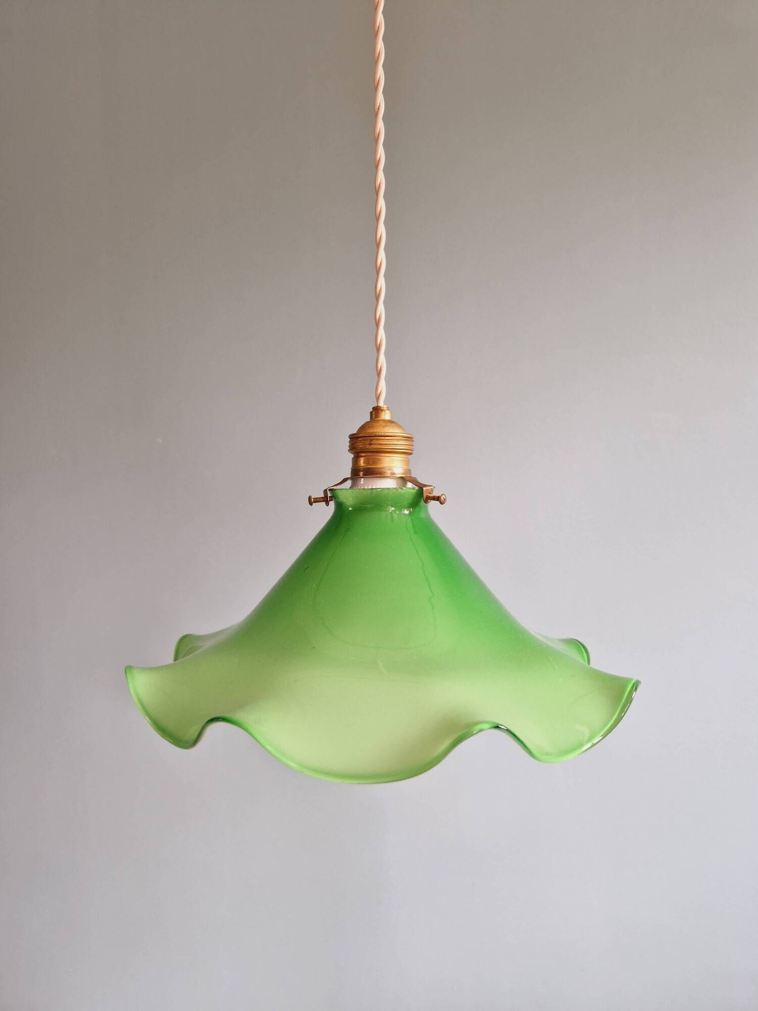 Vintage pendant light in opaline 1960s 1970s