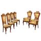 Group of Art Nouveau chairs and armchairs Italy 19th Century