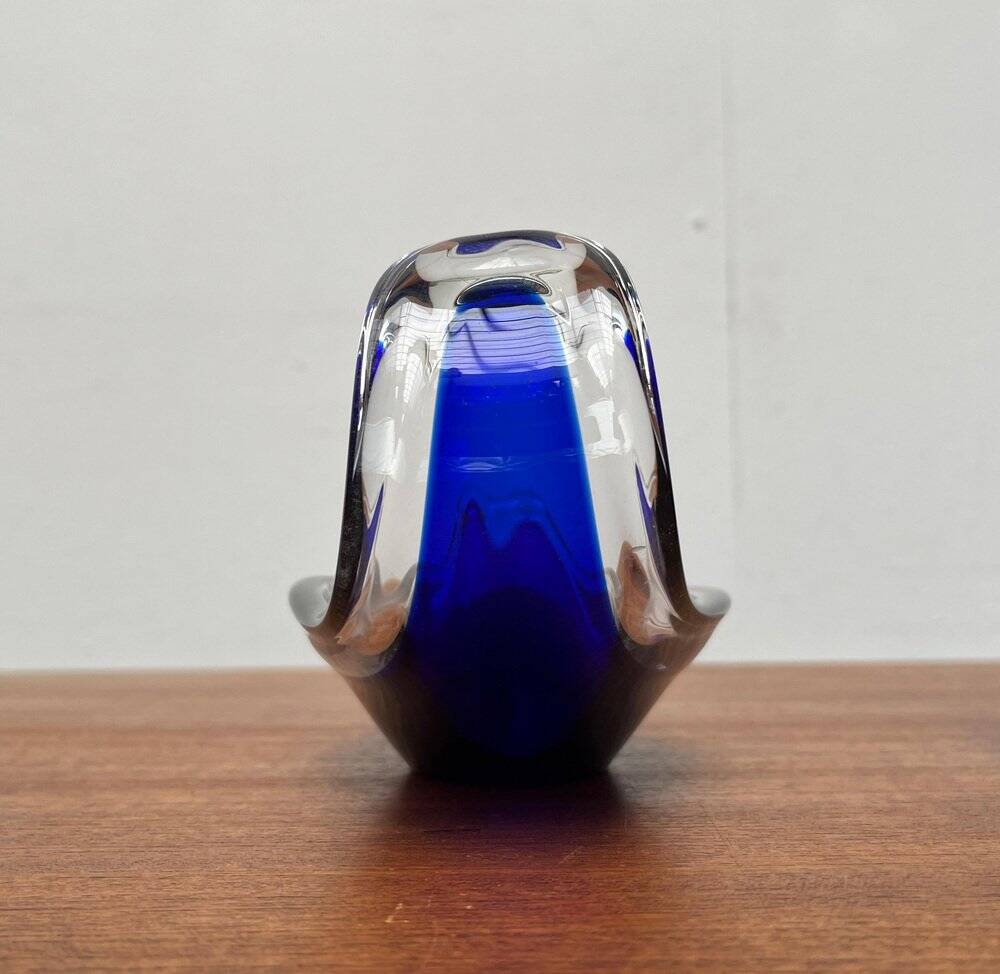 Vintage vase and bowl in art glass from Bayel, France, 1970s, set of 2.