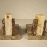 Art deco marble bookends