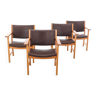 4 fauteuils Hans Wegner modèle AP-50