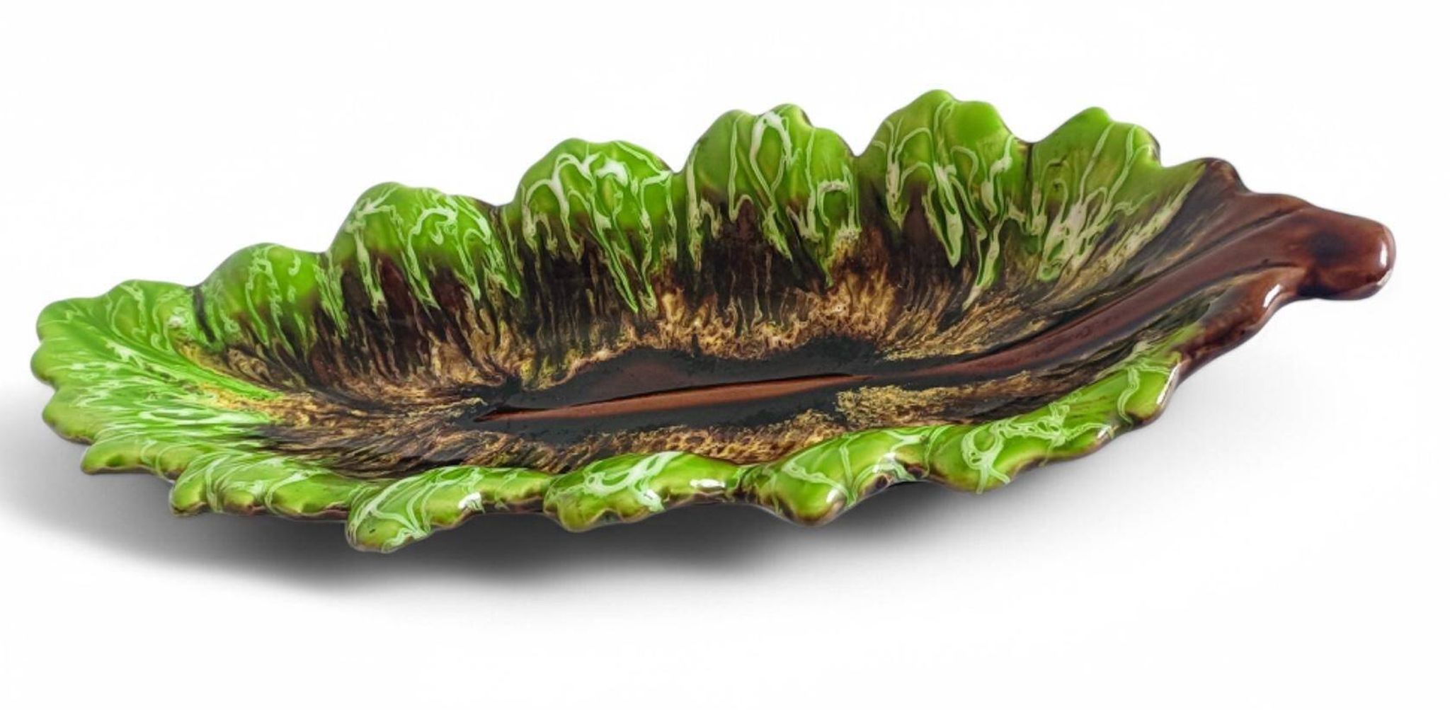Mid-Century Majolica Centerpiece by Vallauris, Handmade, 1950s France