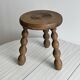 Antique wooden tripod stool