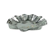Art Deco openwork bowl, chrome-plated brass, Germany, 1950s.