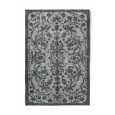 Hand-knotted rustic anatolian 1970s 190 cm x 277 cm grey rug