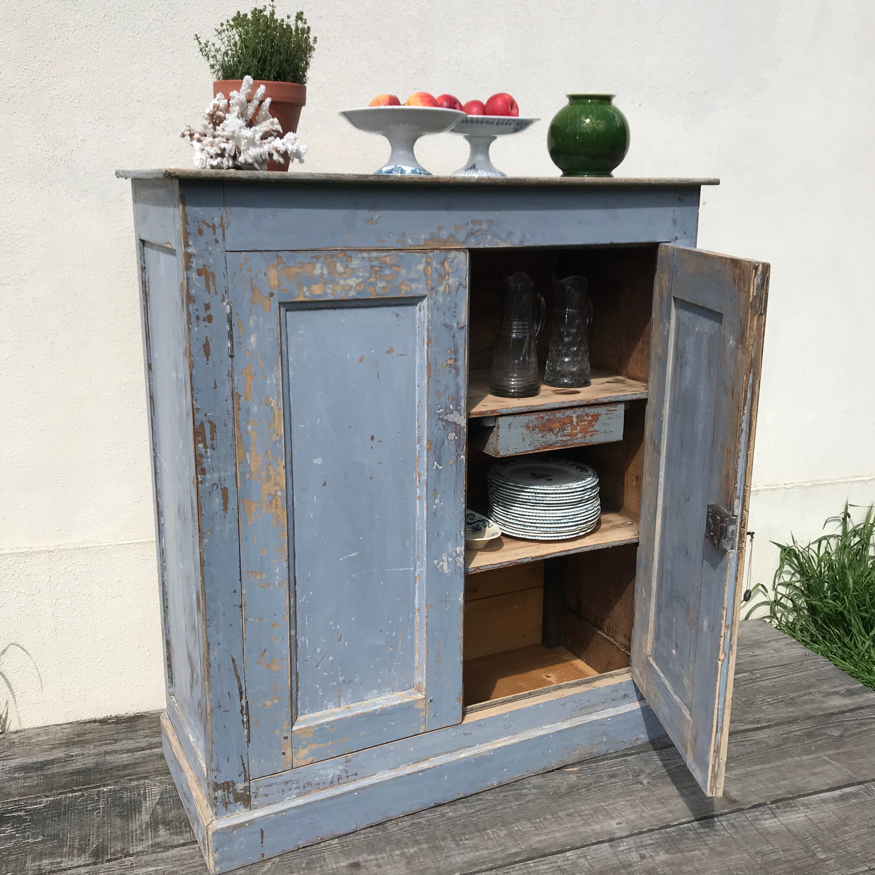 Old Office Buffet Blue Grey .