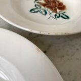 Set of 6 mismatched hollow plates Digoin Sarreguemines models "Choc" and "Avila"