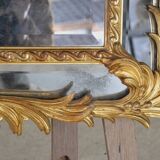 Palm tree mirror in wood and gilded stucco, 19th century