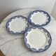 Ironstone set of 3 flat plates Sarreguemines and Digoin