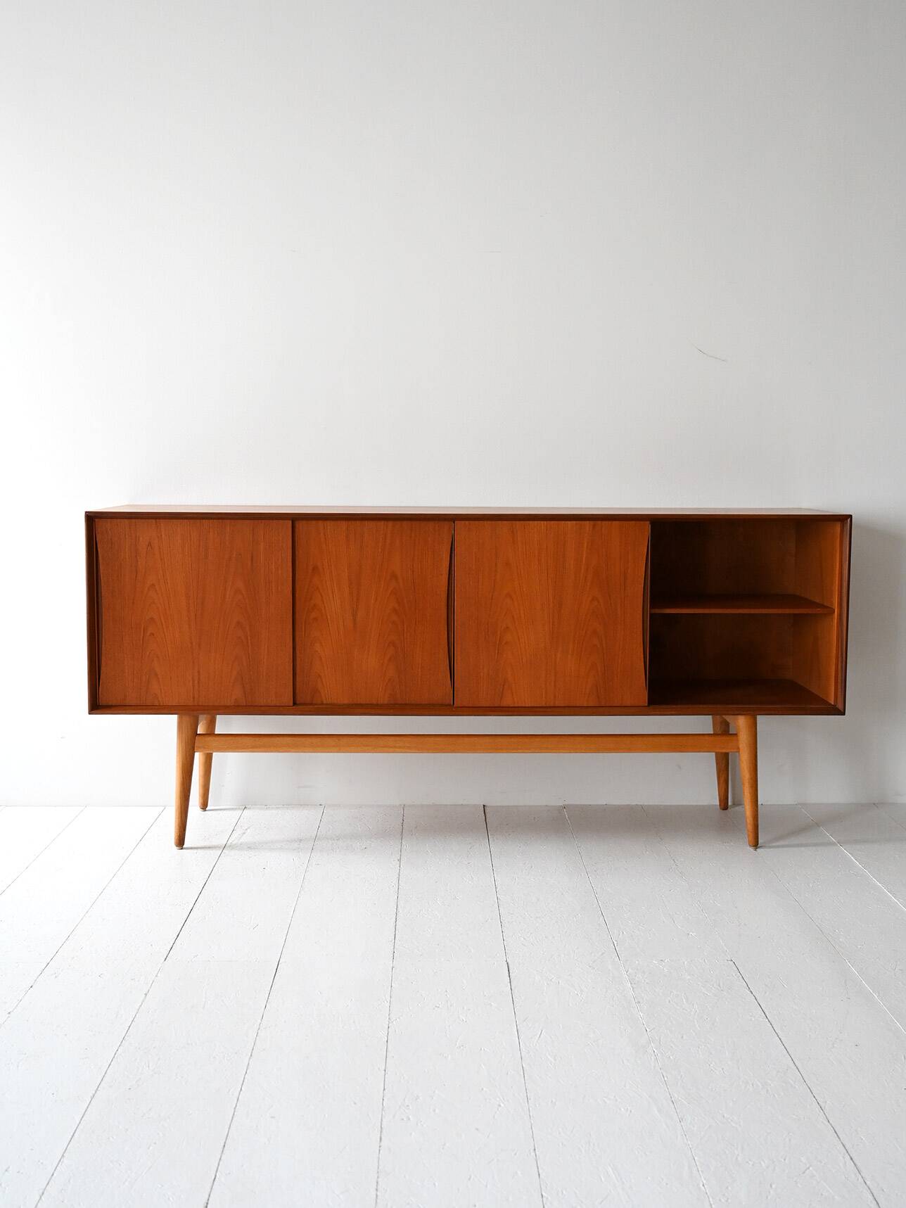 Vintage Scandinavian Teak Sideboard with Drawers