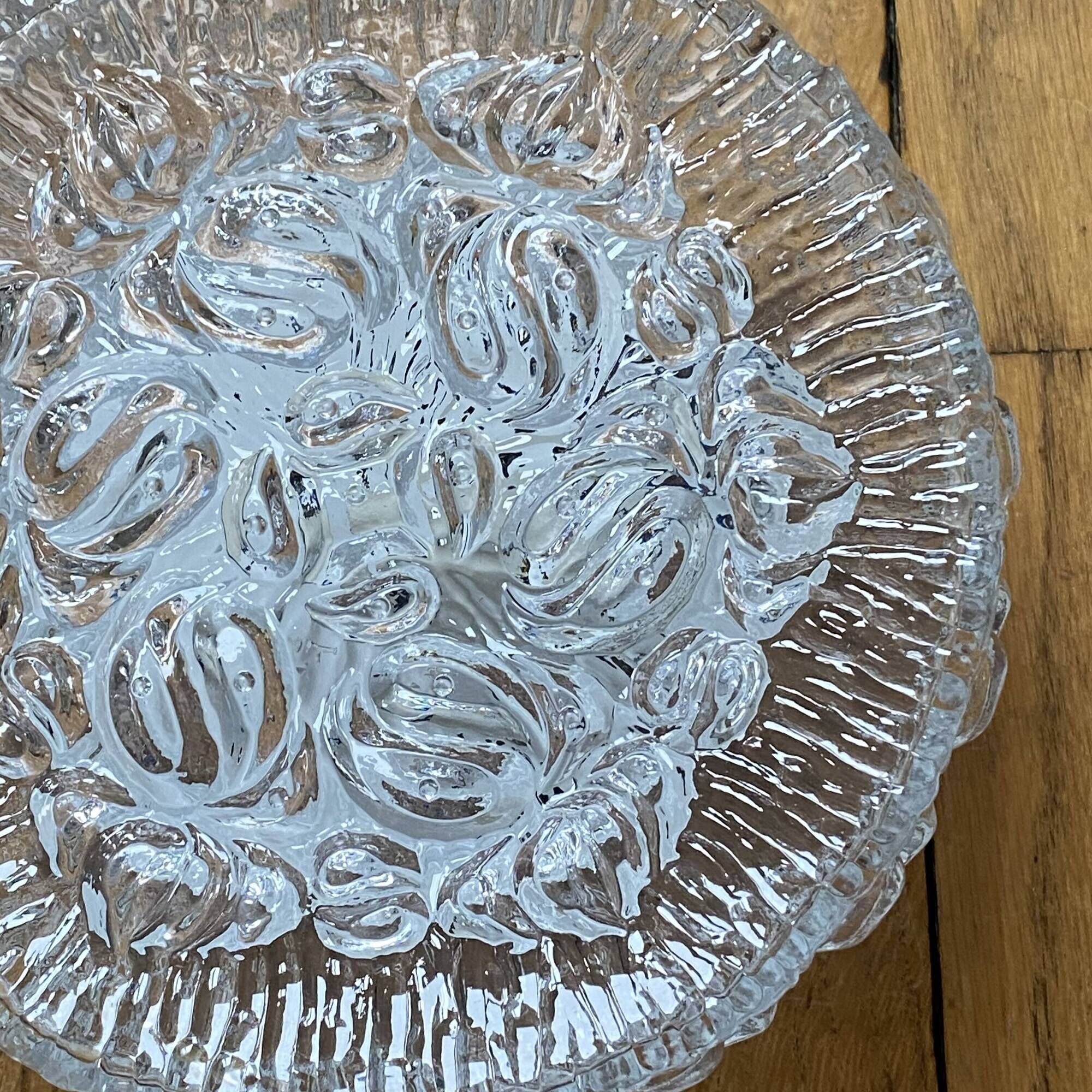 Round wall light ceiling fixture transparent glass vintage