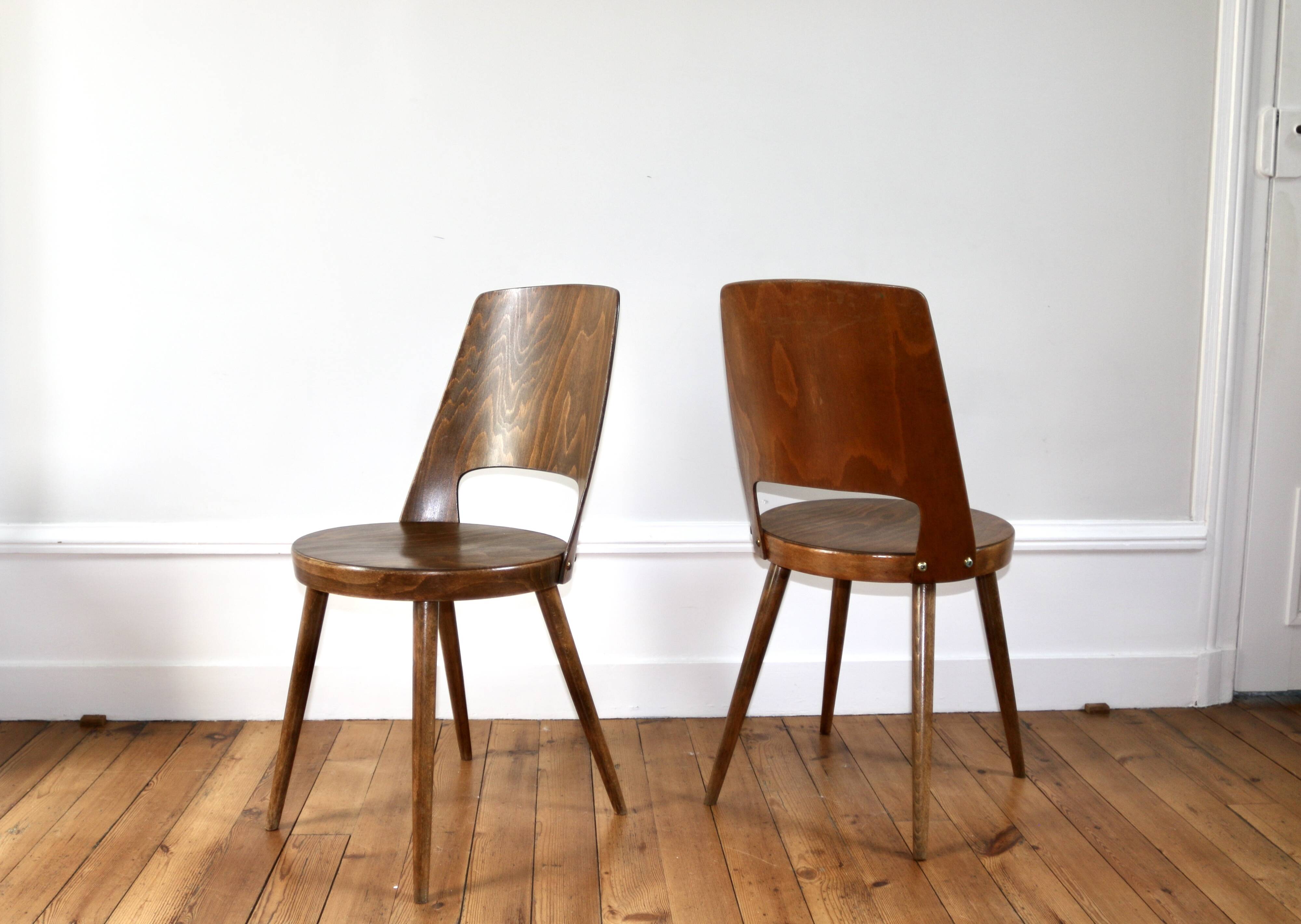 6 Baumann Mondor model teak chairs, 1960