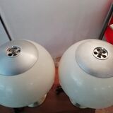 Pair of Unilux lamps with 'Tulip' foot