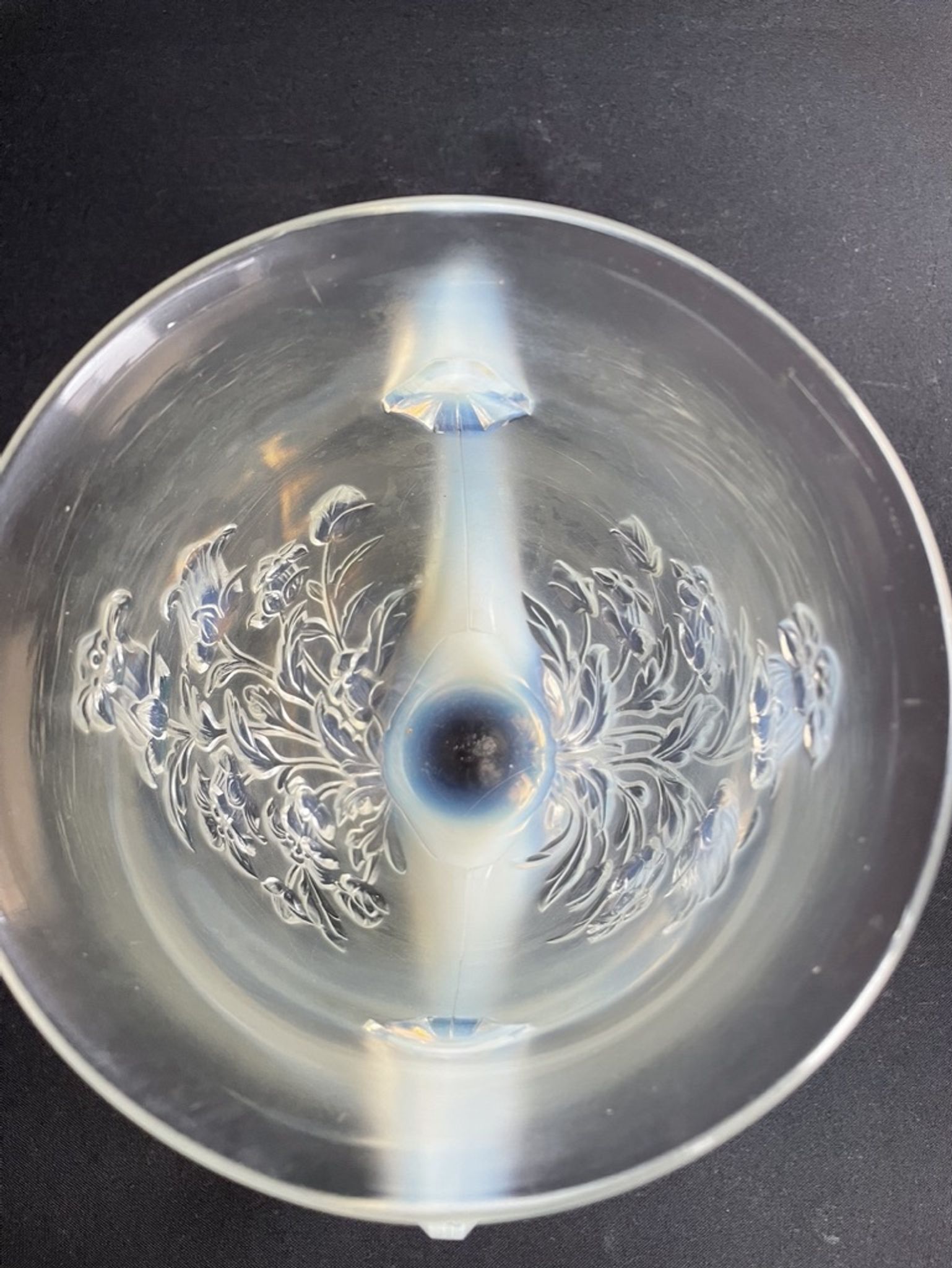 Large vase with 2 Art Deco handles signed Verlys