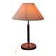 Vintage Wooden, Brass & Leather Table Lamp – 1970s