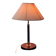Vintage Wooden, Brass & Leather Table Lamp – 1970s