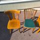 Set of 6 mismatched vintage wooden bistro chairs
