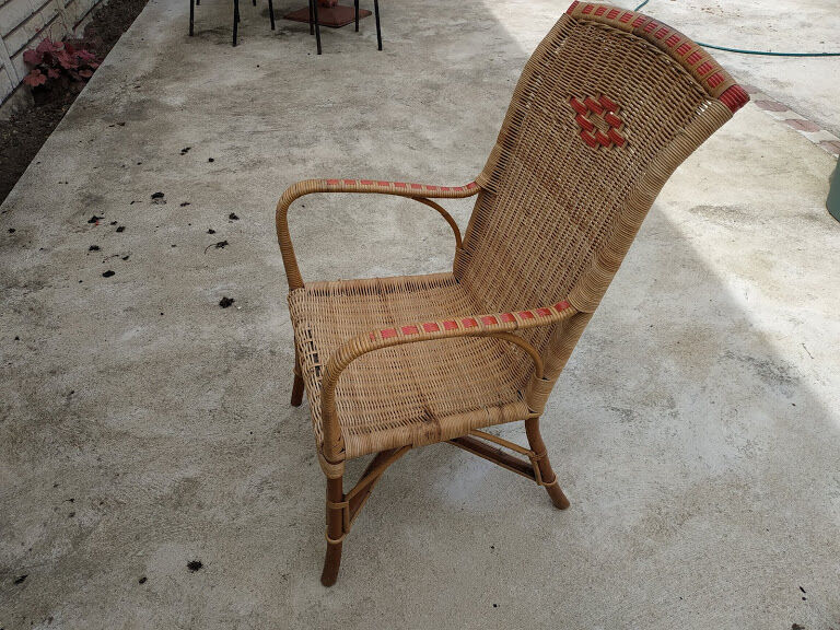 Vintage rattan armchair