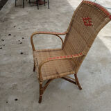 Vintage rattan armchair