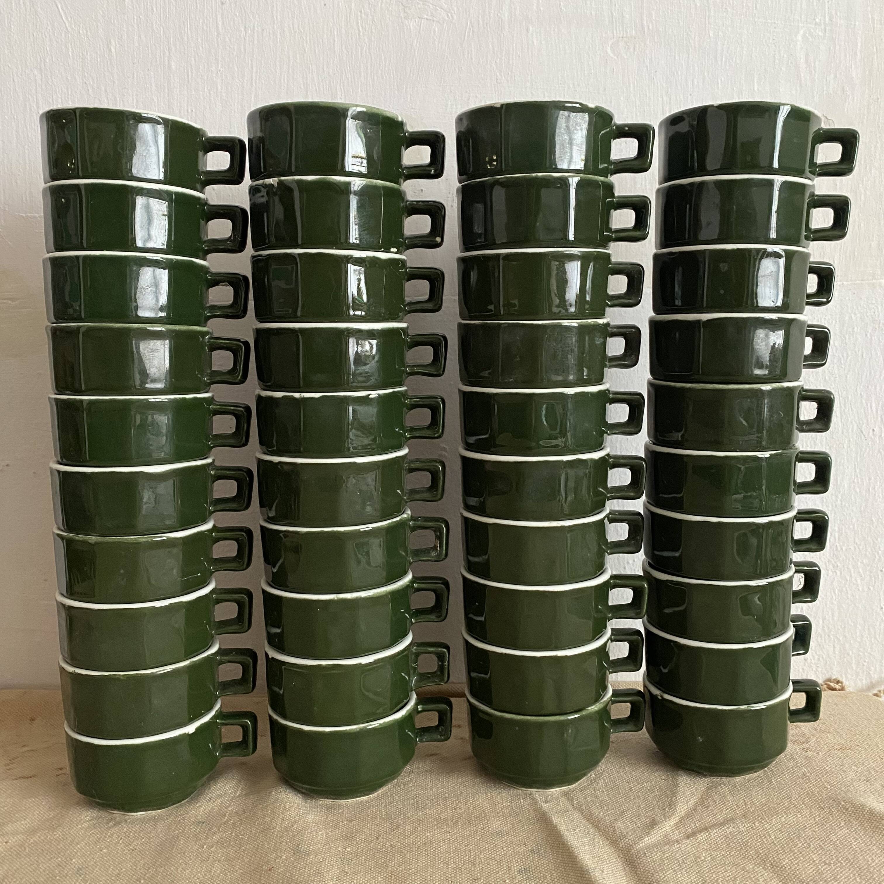 Tasses bistrot vintage lot de 82