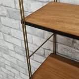 Vintage 1960 floor thong wood and gold metal 55x58