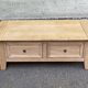 Renovated coffee table in solid oak 1980