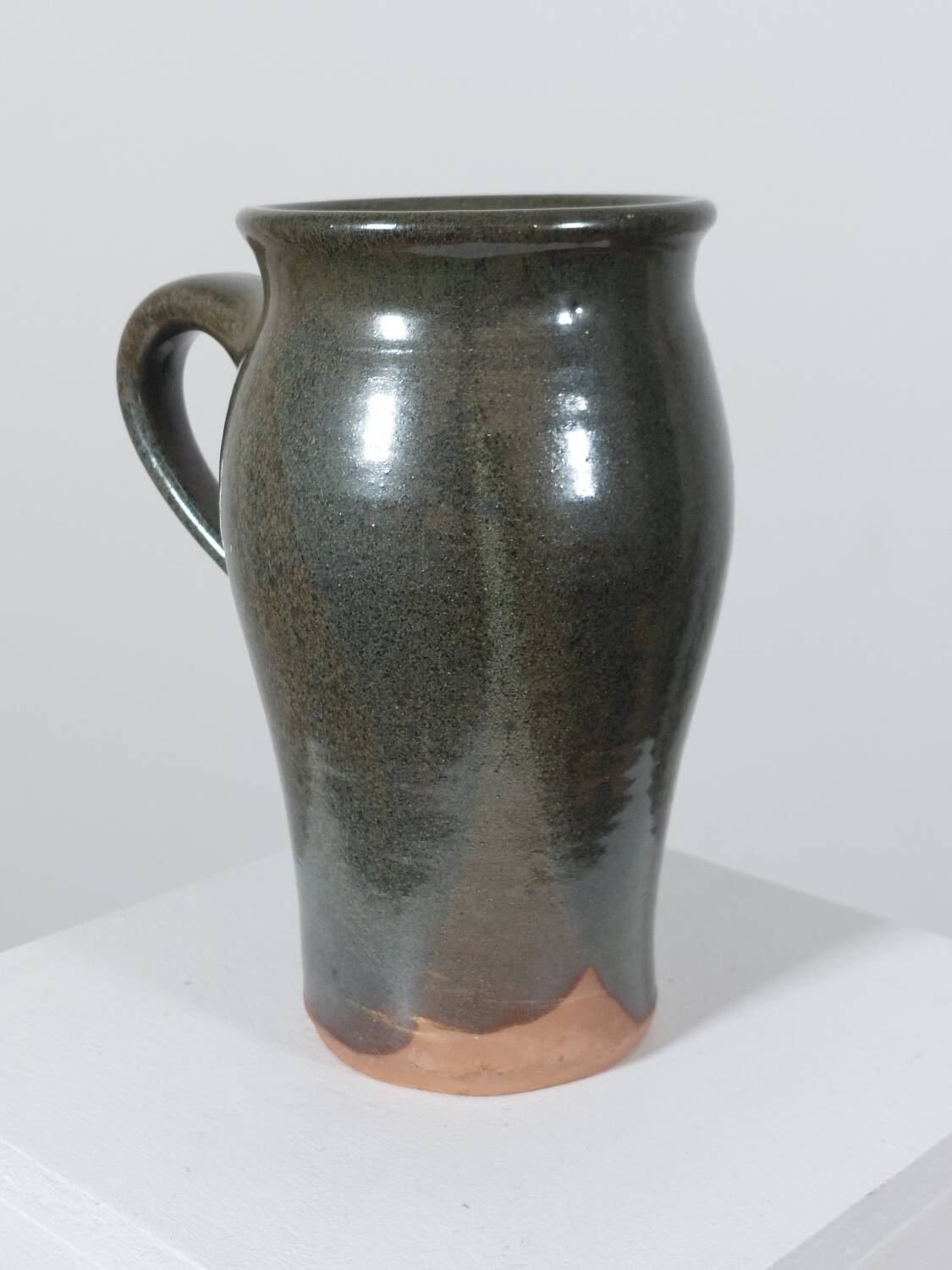 Vintage mid-century oxidised pottery vase