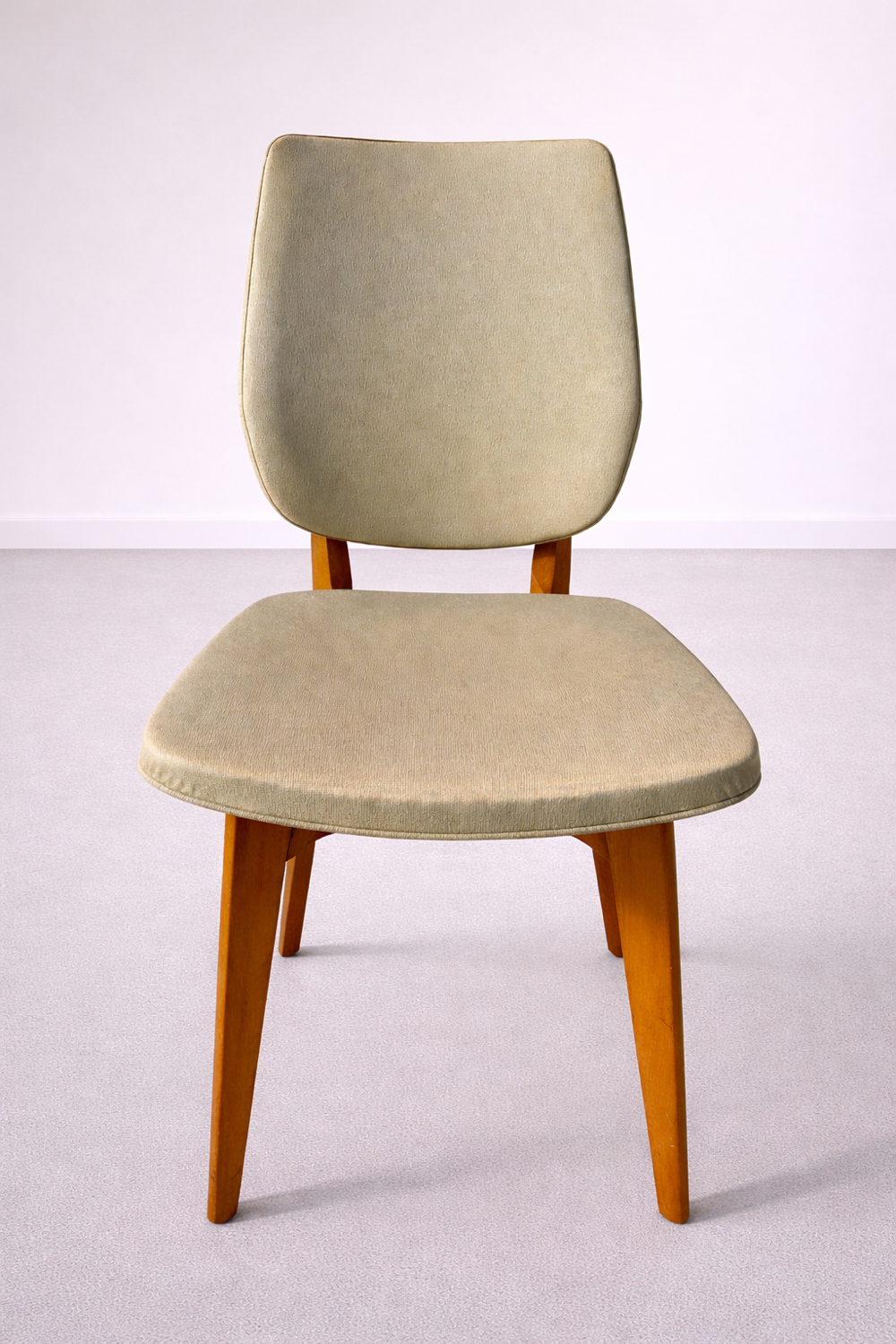 Chaise scandinave bois et Skaï