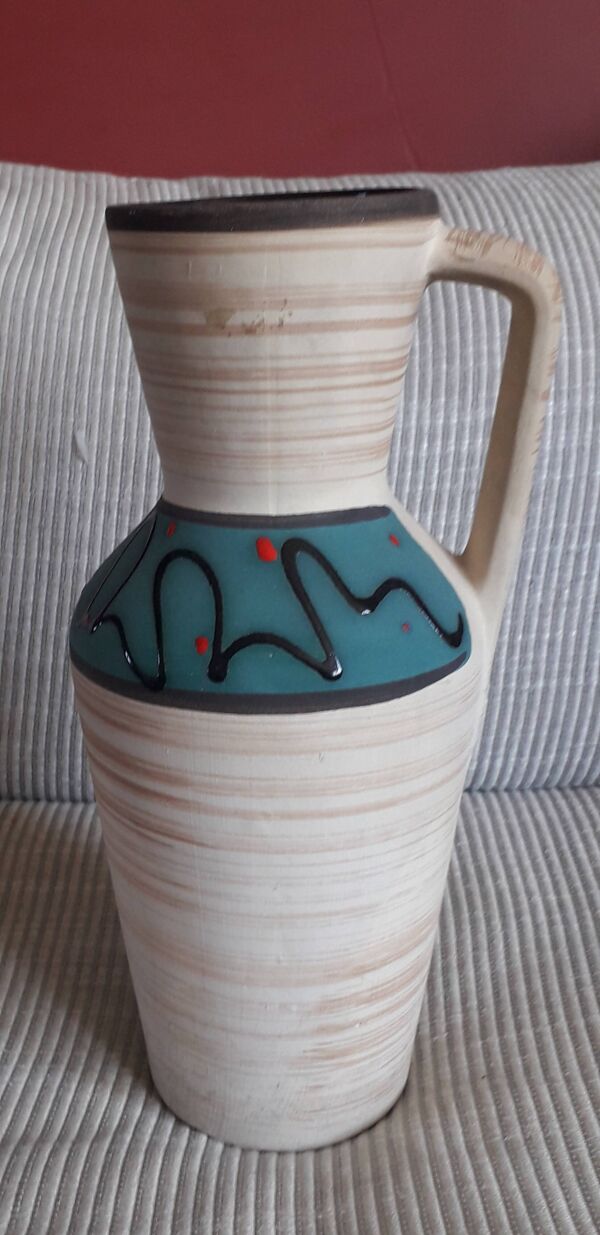 Vase vintage en céramique signé et numéroté